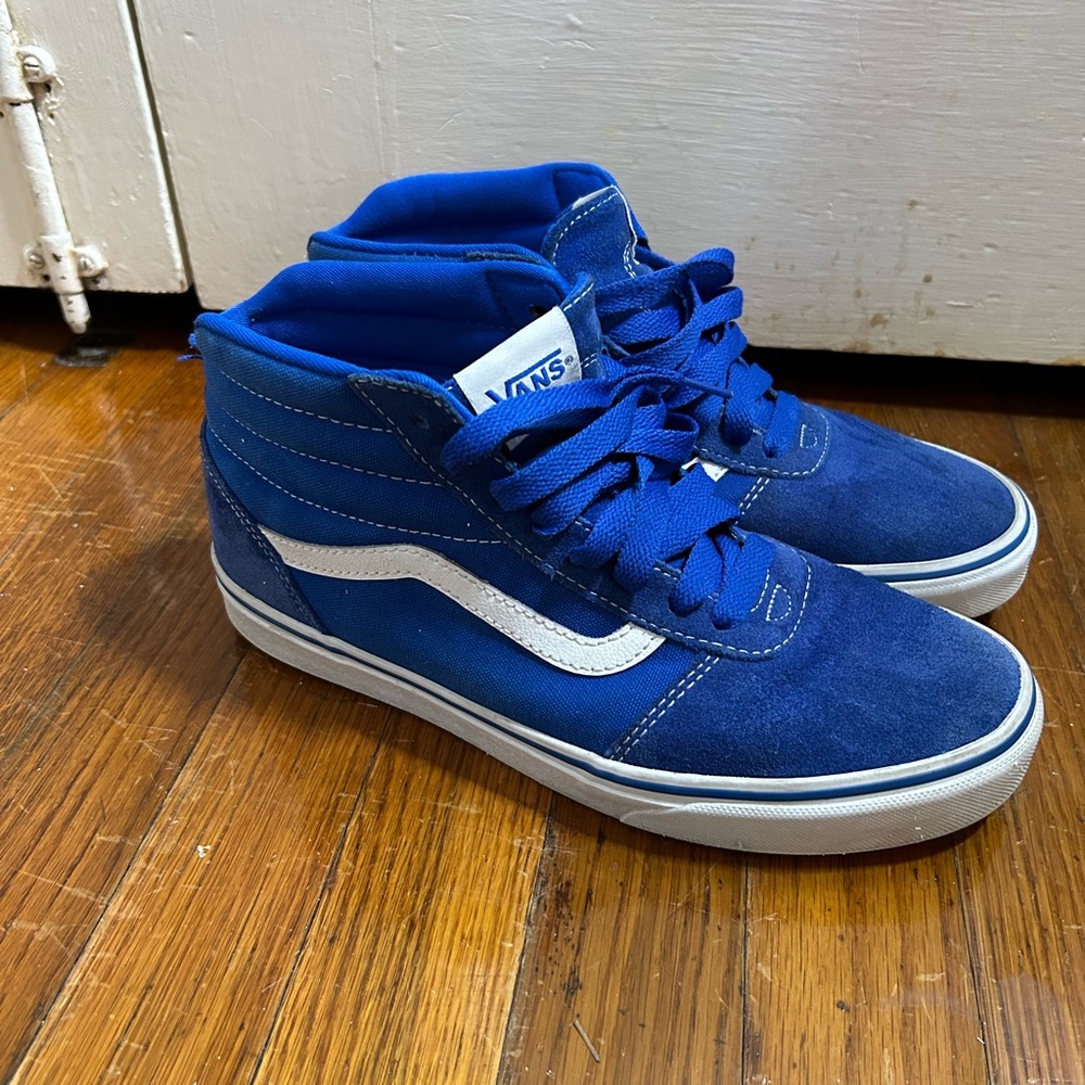 Vans Sk8-Hi Dazzling Blue White Sneakers Hi-Top Shoes Men’s Size 8